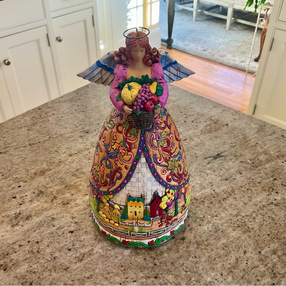 JIM SHORE - HEARTWOOD CREEK - “Bountiful Angel” Figurine, 9” tall.